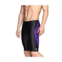 Speedo Men's Powerflex Eco Tone Setter Jammer Swimsuit - Blk/Blue - Swimoutlet.com