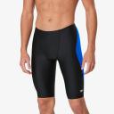 Speedo Men's Powerflex Eco Tone Setter Jammer Swimsuit - Blk/Blue - Swimoutlet.com