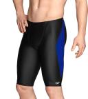 Speedo Men's Powerflex Eco Tone Setter Jammer Swimsuit - Blk/Blue - Swimoutlet.com