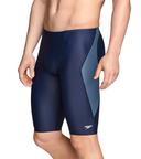 Speedo Men's Powerflex Eco Tone Setter Jammer Swimsuit - Navy/Grey - Swimoutlet.com