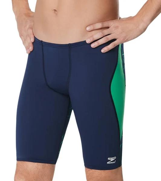 Speedo Men's Reflected Jammer Swimsuit - Blue/Green - Swimoutlet.com