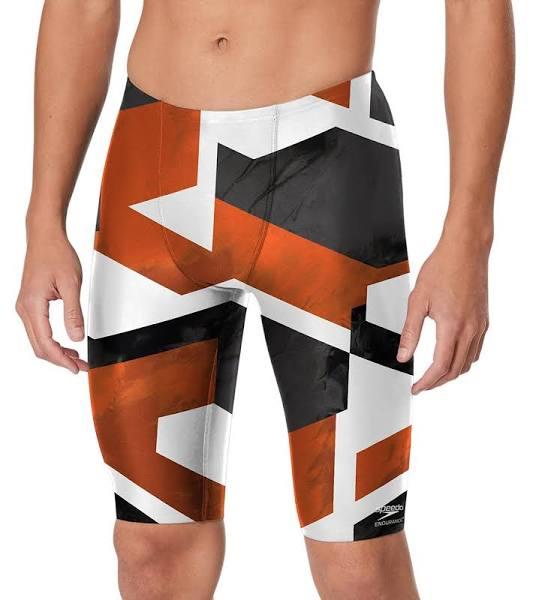 Speedo Men's Ruse Blocks Jammer Swimsuit - Orange - Swimoutlet.com