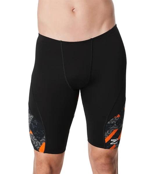 Speedo Men's Ruse Blocks Jammer Swimsuit - Orange - Swimoutlet.com