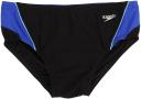 Speedo Men's Swimsuit Brief Endurance+ Splice Team Colors , Black/Blue