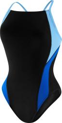Speedo Men's Swimsuit Brief Endurance+ Splice Team Colors , Black/Blue