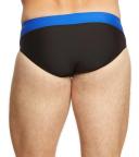 Speedo Men's Swimsuit Brief Endurance+ Splice Team Colors , Black/Blue