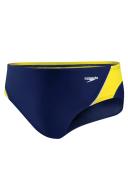 Speedo Men's Swimsuit Brief Endurance+ Splice Team Colors,Navy/Gold SP
