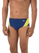 Speedo Men's Swimsuit Brief Endurance Team Colors, Navy/Gold Splice, 3