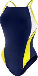 Speedo Men's Swimsuit Brief Endurance Team Colors, Navy/Gold Splice, 3