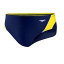 Speedo Men's Swimsuit Brief Endurance Team Colors, Navy/Gold Splice, 3