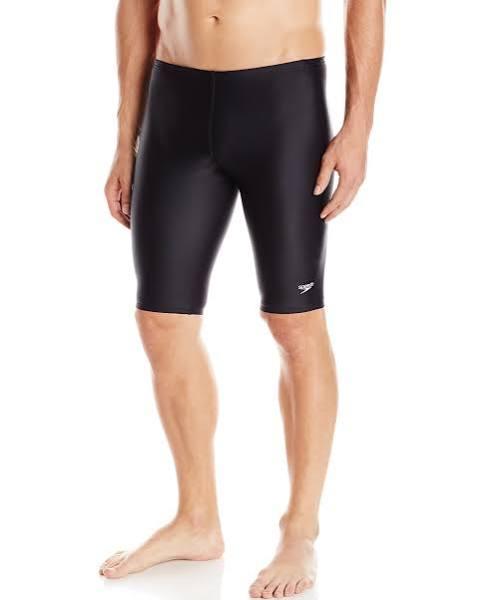 Speedo Men's Swimsuit Jammer Powerflex Eco Solid Adult, New Black, 38