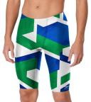 Speedo Men's Vortex Maze Jammer Swimsuit - Blue/Green - Swimoutlet.com
