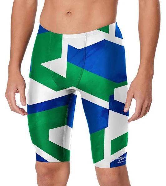 Speedo Men's Vortex Maze Jammer Swimsuit - Blue/Green - Swimoutlet.com