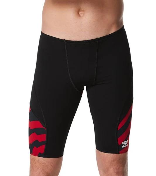 Speedo Men's Vortex Maze Jammer Swimsuit - Maroon - Swimoutlet.com