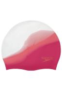 Speedo Multi Colour Silicone Cap - Pink/white- Swimwear Galore