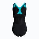 Speedo Placement Laneback Swimsuit - Black/Blue UK Size 42