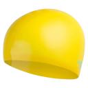 Speedo Plain Moulded Silicone Junior Cap Yellow