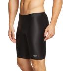 Speedo Powerflex Eco Solid Men's Jammer Swimsuit - New Black - Swimoutlet.com