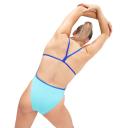 Speedo Solid Vback Swimsuit Blue UK 30 Woman 8-00317915762-30