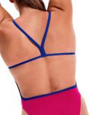 Speedo Solid Vback Swimsuit Pink 28 Woman