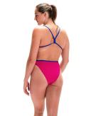 Speedo Solid Vback Swimsuit Pink 28 Woman