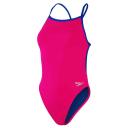 Speedo Solid Vback Swimsuit Pink UK 30 Woman