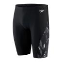 Speedo Storm Wave Allover Digital V Panel Swim Shorts Black Grey - 26