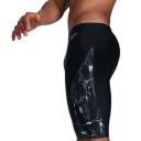 Speedo Storm Wave Allover Digital V Panel Swim Shorts Black Grey - 26