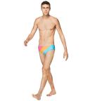 Speedo Vibe Men's Color Blocked One Brief Swimsuit - Pink Glo - Swimoutlet.com