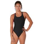 Speedo Women's Eco Solid Super Pro One Piece Swimsuit - Team Black - Swimoutlet.com