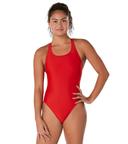 Speedo Women's Eco Solid Super Pro One Piece Swimsuit - Team Red - Swimoutlet.com
