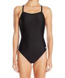 Speedo Women's Powerflex Eco Race Solid Flyback One Piece Swimsuit