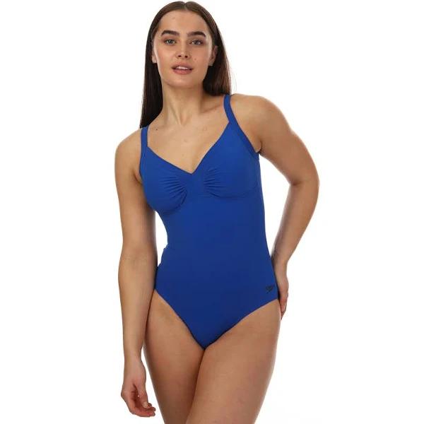 Speedo Women's Watergem Shaping One-piece Swimsuit - Blue AU Size 38 - AfterPay & zipPay Available
