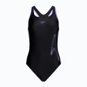 Speedo Womens Boom Logo Placement Racerback One Piece Black -30f