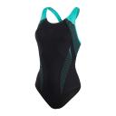 Speedo Womens/Ladies Plastisol Laneback Endurance+ One Piece Swimsuit Black 8 UK