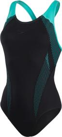 Speedo Womens Plastisol Laneback Black/Tile / 36