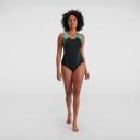 Speedo Womens Plastisol Laneback Black/Tile / 36