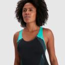 Speedo Womens Plastisol Laneback Black/Tile / 36