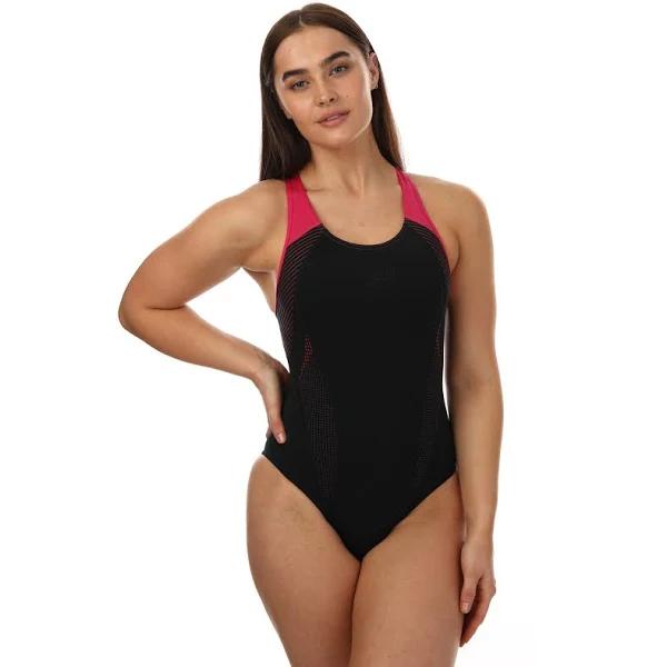 Speedo Womens Plastisol Laneback Black/Tile / 36