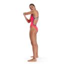Speedo Womens Solid Vback One Piece Red 8