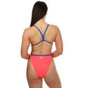 Speedo Womens Solid Vback One Piece Red 8