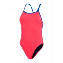 Speedo Womens Solid Vback One Piece Red 8