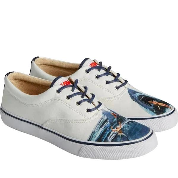 Sperry Mens Striper II CVO Jaws Rawhide Laces Trainers (White) (11 UK)