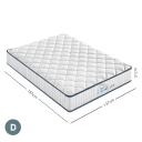 Spine Lab Mattress 5 Zone 21cm Medium Firm Foam Bonnell Spring Double White