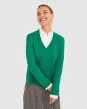 Sportscraft Women's Laurina V-Neck Sweater in Size Small