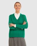 Sportscraft Women's Laurina V-Neck Sweater in Size Small