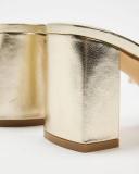 SPURR - Women's Gold Open Toe Heels - Jesse Block Heels - Size 7 at The Iconic