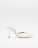 SPURR - Women's White Stilettos - Lois Wide Fit Satin Heels - Size 6 at The Iconic