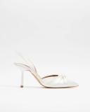 SPURR - Women's White Stilettos - Lois Wide Fit Satin Heels - Size 9 at The Iconic