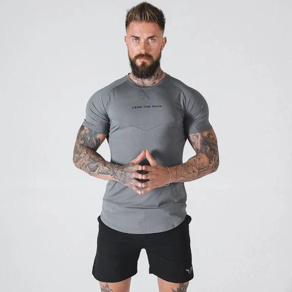 SQUATWOLF - Statement Tee - Stone - Extra Extra Large - Gym T-shirts - Men's Workout Clothes